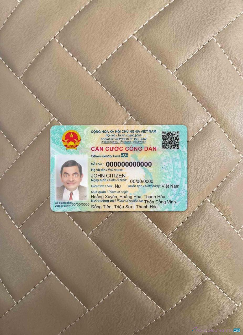 Download Vietnam ID card FRONT Photoshop template